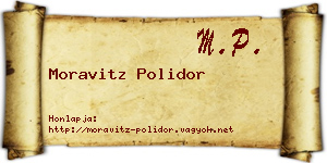 Moravitz Polidor névjegykártya